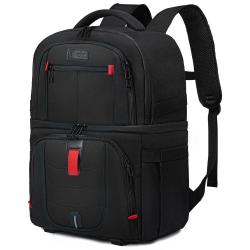 Sucipi Leak-Proof Insulated Cooler Backpack with 4 Ice Packs & Double Deck Cooler Bag Work Camping Picnic Lunch Backpack for Men