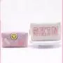 Low MOQ Personalised Waterproof Travel Letters Makeup Pouch Bag Towel Embroidery chenille patch cosmetic bag