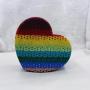 Manufacturer Supplier China Cheap Evening Bags Women Party Purse Rainbow Heart Crystal Clutch 2024