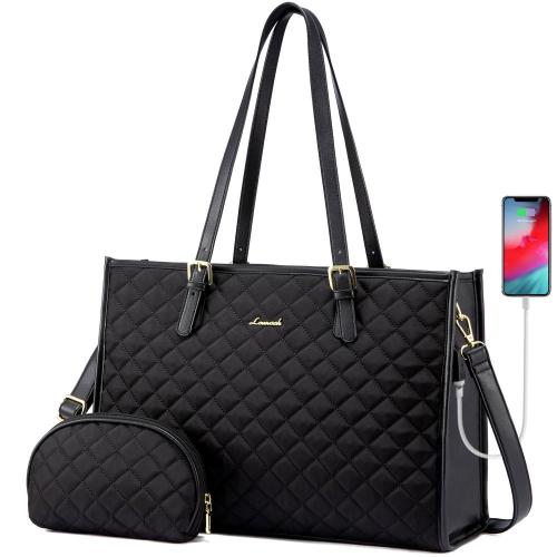 LOVEVOOK Fashion 2pcs Tote Handbag clutch Purse Ladies travel Shopping Shoulder Bag Business Work Briefcase Women's Laptop Bags