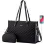 LOVEVOOK Fashion 2pcs Tote Handbag clutch Purse Ladies travel Shopping Shoulder Bag Business Work Briefcase Women's Laptop Bags