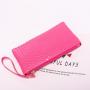2024 Simple Design Vegan Leather Wallet Stone Tune Women Wallets With Wrist Strap For Gift