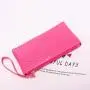2024 Simple Design Vegan Leather Wallet Stone Tune Women Wallets With Wrist Strap For Gift