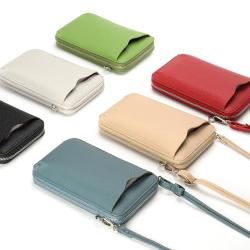 Wholesale waterproof phone bag for women cash card holder crossbody shoulder wallet bag touch screen phone purses bag carteras para mujer