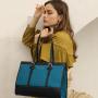 LOVEVOOK Fashion 2pcs Laptop Tote Handbag 15.6 in Canvas Leather Briefcase Work Bag Travel shopping College laptop bag for Women