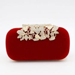 Vintage Suede Texture Metal Flower Latch Wedding Evening Bags Chain Crossbody Hand Bags Ladies Luxury sac tendance 2024