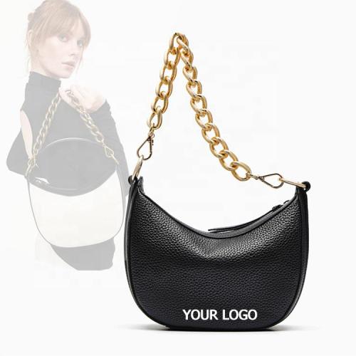 Designer New Fashion Gold Chain Customized Lady Hand Bags Wholesale Hobo Trendy Luxury Pu Leather Womens Shoulder Bags