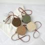 Summer straw woven bag 2024 new tide shoulder small round handbag retro simple cross-body beach bags sling bag