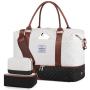 LOVEVOOK 3pcs/set Yoga Gym Duffel Bag with Wet Pocket Carry on Overnight Weekender Bag with Shoe Compartment Travel Duffle Bag