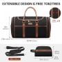 Lovevook 2pcs Waterproof Travel Duffel Bags with Shoes Compartment Toiletry Bags Carry on Overnight Luggage Garment Duffel Bag