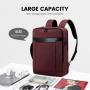 3 in 1 Messenger Bag Business Briefcase Fits 15.6 In Laptop Shoulder Bags Travel College Convertible USB Laptop Backpack Unisex