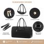 JFFD Fashion 2pc/set Quilted Travel Duffle Bag with Shoe Compartment & Toiletry pouch Carry on Overnight Weekender Bag unisex