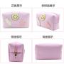 Low MOQ Personalised Waterproof Travel Letters Makeup Pouch Bag Towel Embroidery chenille patch cosmetic bag