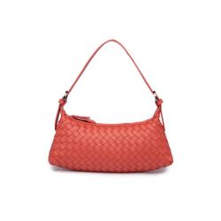 2024 Custom Woven PU Leather Shoulder Underarm Bag For Women Dumpling Handbag
