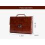 High Quality PU Leather Briefcase Bag Men Hot Selling Vintage Office Business Messenger Laptop Bag Portable Password Lock Work