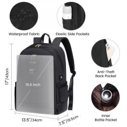 LOVEVOOK 2023 Waterproof Fashion New School Travel Laptop Backpack 15.6 In for Work Office Business laptop backpack for women