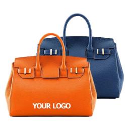 Hot Sell Custom Classic Luxury Vegan Ladies Tote Bags Hand Bags Premium Quality Pu Leather Litchi Texture Handbags For Women