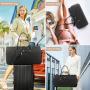 JFFD Fashion 2pc/set Quilted Travel Duffle Bag with Shoe Compartment & Toiletry pouch Carry on Overnight Weekender Bag unisex