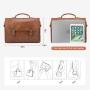 LOVEVOOK 2023 Vintage Leather Messenger Bag Large Briefcase Computer handBag Rugged Satchel Shoulder Laptop Bag for Women