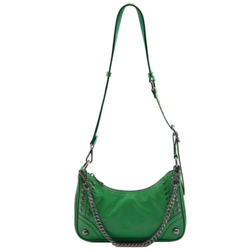 2024 Custom Weave Vegan Leather Shoulder Cross Body Bag For Ladies With Rivets