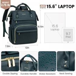 LOVEVOOK Fashion Vintage leather backpack ladies school work bookbag mochila bags for women luxury laptop backpack with USB port