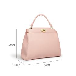 Custom Logo Luxury Quality Top Handle Womens Handbags Pu Leather Vegan Fashion Female Premium Lock Classic Ladies Hand Bags