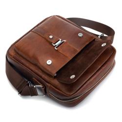 2024 Wholesale Genuine Leather Shoulder Messenger Bag For Retro Men With Crossbody Strap