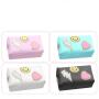 Low MOQ Personalised Waterproof Travel Letters Makeup Pouch Bag Towel Embroidery chenille patch cosmetic bag