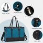 LOVEVOOK Fashion 2pcs Laptop Tote Handbag 15.6 in Canvas Leather Briefcase Work Bag Travel shopping College laptop bag for Women