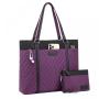 JFFD 2pc/set New Fashion recycled Canvas handbag Sets Waterproof shoulder tote bag and Purse Laptop school Tote Bags for Women
