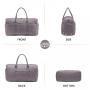 High quality Waterproof 2pcs Quilted Overnight duffle Bag with Toiletry Pouch sports bag travel organizer luggage gym duffel bag
