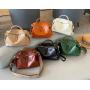Fashion Women Authentic Designer Full Grain Vegetable Tanned Leather Ladies Small Boston Travel Shoulder Bag Handbag Wholesale