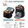 Sucipi Leak-Proof Insulated Cooler Backpack with 4 Ice Packs & Double Deck Cooler Bag Work Camping Picnic Lunch Backpack for Men