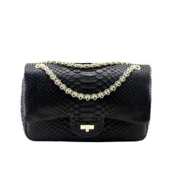 OEM ODM Customize Snakeskin Leather Classic Luxury Fashion Women Lady Crossbody Sling Square Handbags Bags