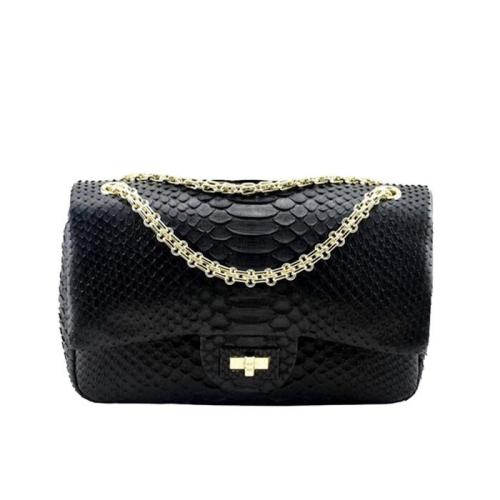OEM ODM Customize Snakeskin Leather Classic Luxury Fashion Women Lady Crossbody Sling Square Handbags Bags