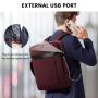 3 in 1 Messenger Bag Business Briefcase Fits 15.6 In Laptop Shoulder Bags Travel College Convertible USB Laptop Backpack Unisex