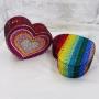Manufacturer Supplier China Cheap Evening Bags Women Party Purse Rainbow Heart Crystal Clutch 2024