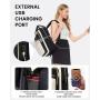 LOVEVOOK Fashion Quilted School bookbag Custom Waterproof Daypack for Teacher Nurse Work Travel Women's Laptop Backpack with USB