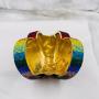 Manufacturer Supplier China Cheap Evening Bags Women Party Purse Rainbow Heart Crystal Clutch 2024