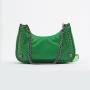 2024 Custom Weave Vegan Leather Shoulder Cross Body Bag For Ladies With Rivets