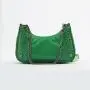 2024 Custom Weave Vegan Leather Shoulder Cross Body Bag For Ladies With Rivets
