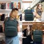 LOVEVOOK Fashion Vintage leather backpack ladies school work bookbag mochila bags for women luxury laptop backpack with USB port
