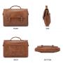 LOVEVOOK 2023 Vintage Leather Messenger Bag Large Briefcase Computer handBag Rugged Satchel Shoulder Laptop Bag for Women