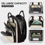 LOVEVOOK Fashion Quilted School bookbag Custom Waterproof Daypack for Teacher Nurse Work Travel Women's Laptop Backpack with USB