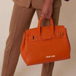 Hot Sell Custom Classic Luxury Vegan Ladies Tote Bags Hand Bags Premium Quality Pu Leather Litchi Texture Handbags For Women