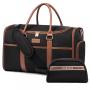 Lovevook 2pcs Waterproof Travel Duffel Bags with Shoes Compartment Toiletry Bags Carry on Overnight Luggage Garment Duffel Bag