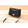 Rhombic Grain Shoulder Bags For Women PU Leather Luxury Lattice Embroidery Thread Chain Women's Shoulder Bags