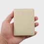 Factory wholesale leather business card holder lychee pattern mens leather bifold card holder wallet