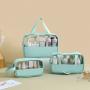 Gelory PVC cosmetic bag translucent waterproof wash bag simple PU portable bath bag large capacity