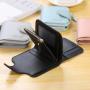 Ladies Zipper Button Short Wallet PU Leather Small Coin Purse Solid Color Multifunctional Purse carteras para mujer